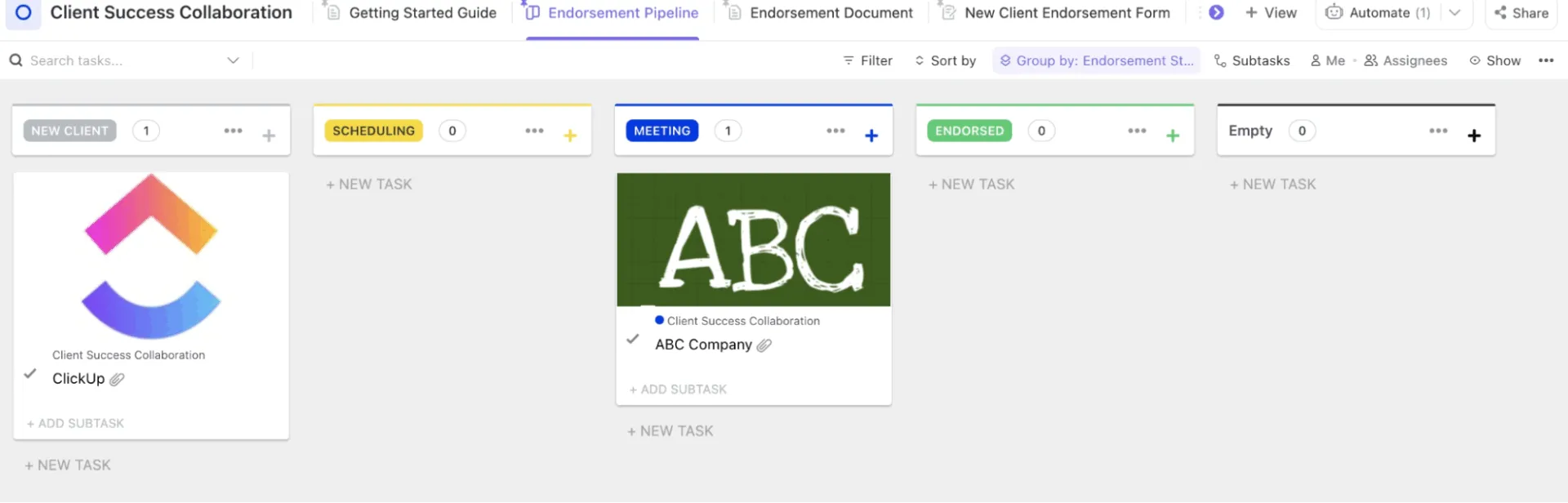 ClickUp Collaboration pour la réussite des clients