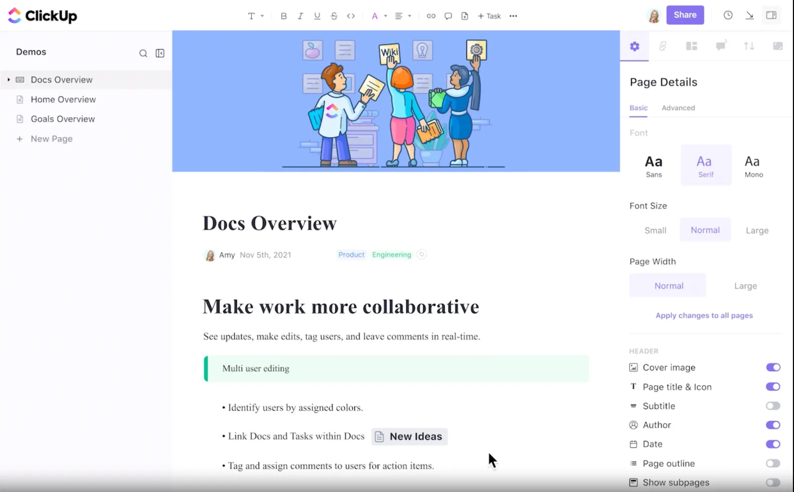 ClickUp Tài liệu
