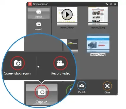 Screenpresso : outil de capture d'écran