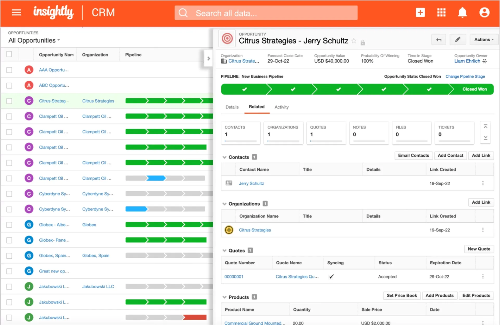 Insightly kombiniert Tools für die Kundenbeziehung mit Features zur Nachverfolgung von Projekten.