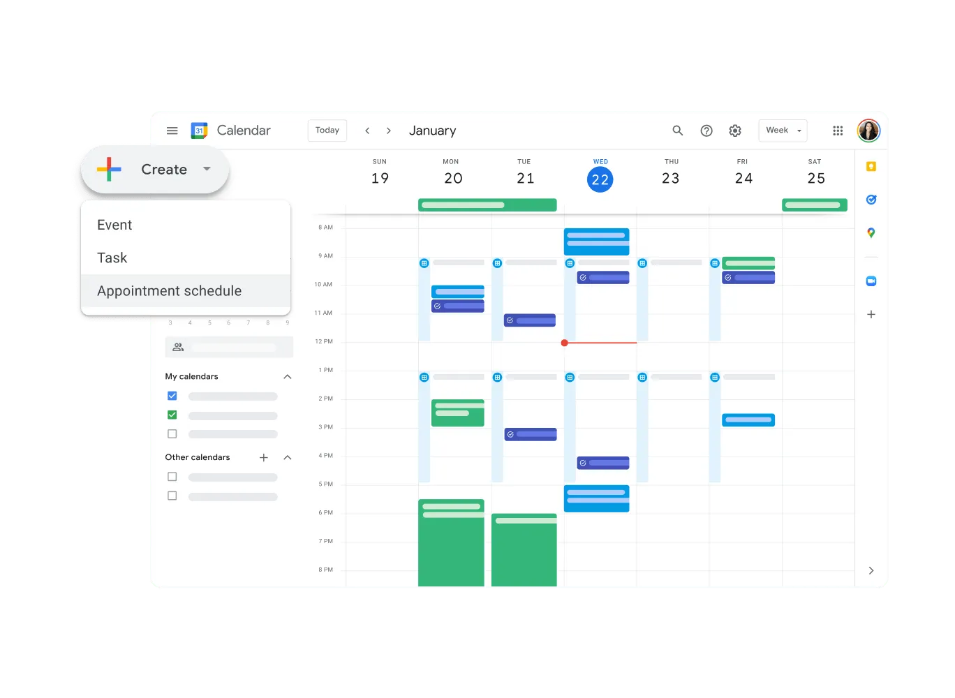 Jadwal janji temu di Google Calendar