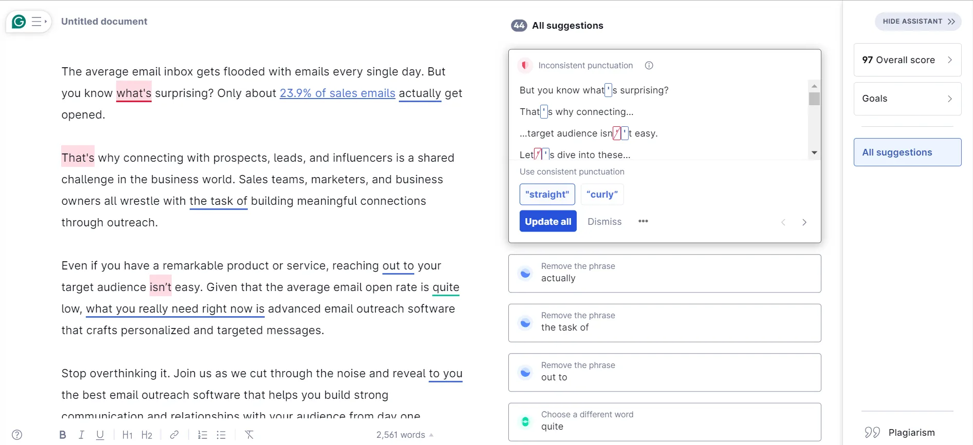 Grammarly est l'un des correcteurs grammaticaux basés sur l'IA les plus connus.