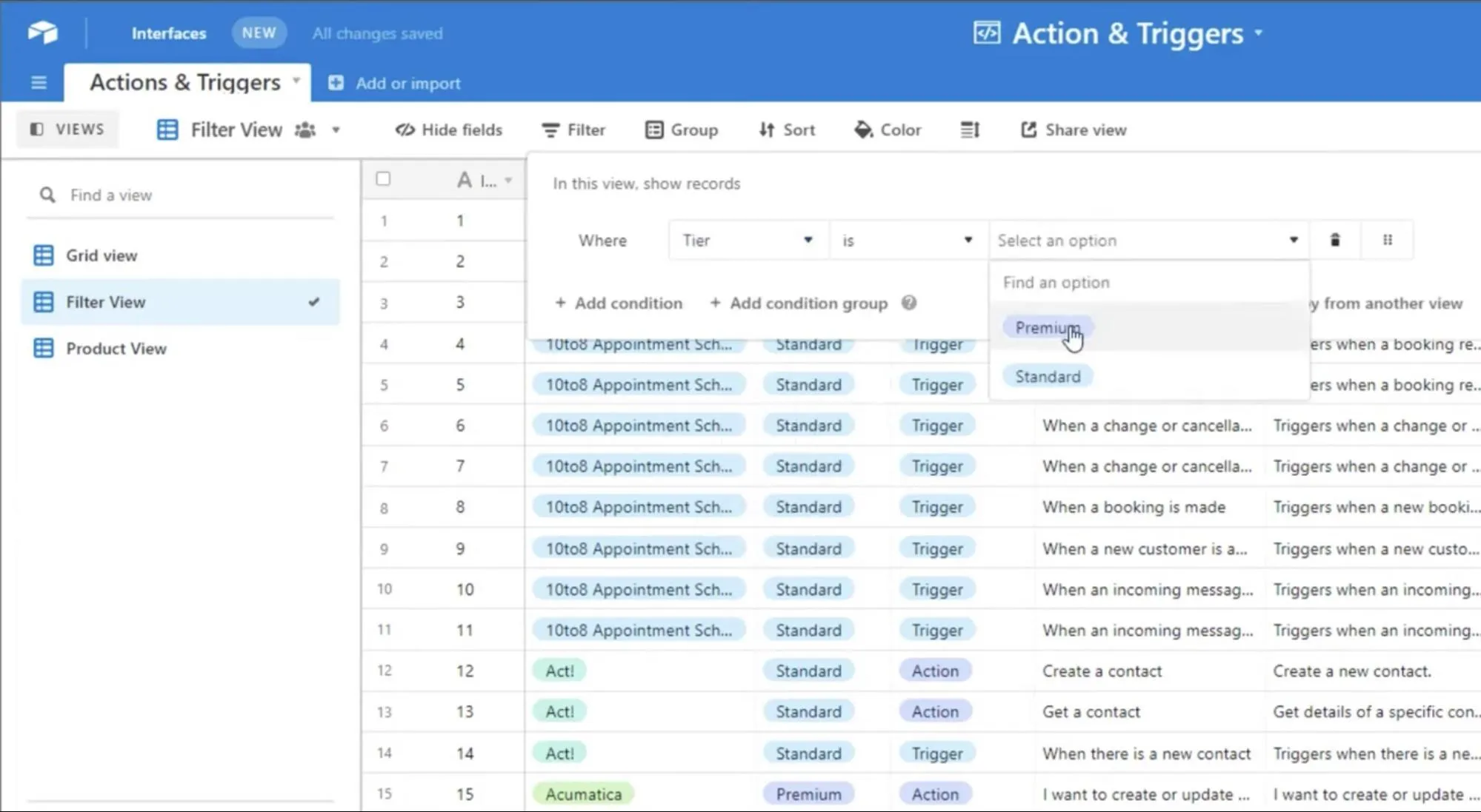 Um Daten aus Airtable nach Excel zu exportieren, benennen Sie Ihre neue Ansicht und organisieren Sie Felder, indem Sie Datensätze sortieren, ausblenden oder filtern, um sicherzustellen, dass nur die erforderlichen Daten exportiert werden.