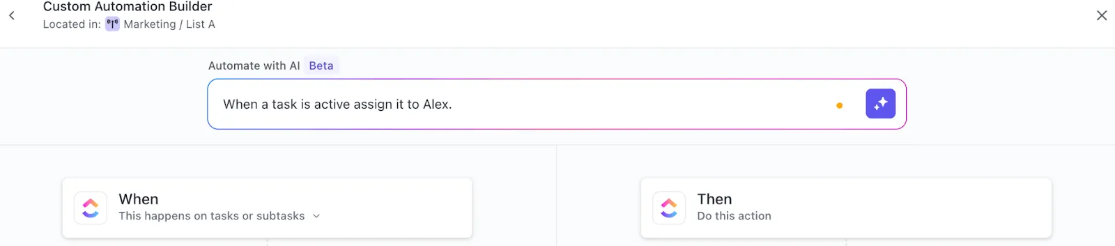 Automações do Clickup