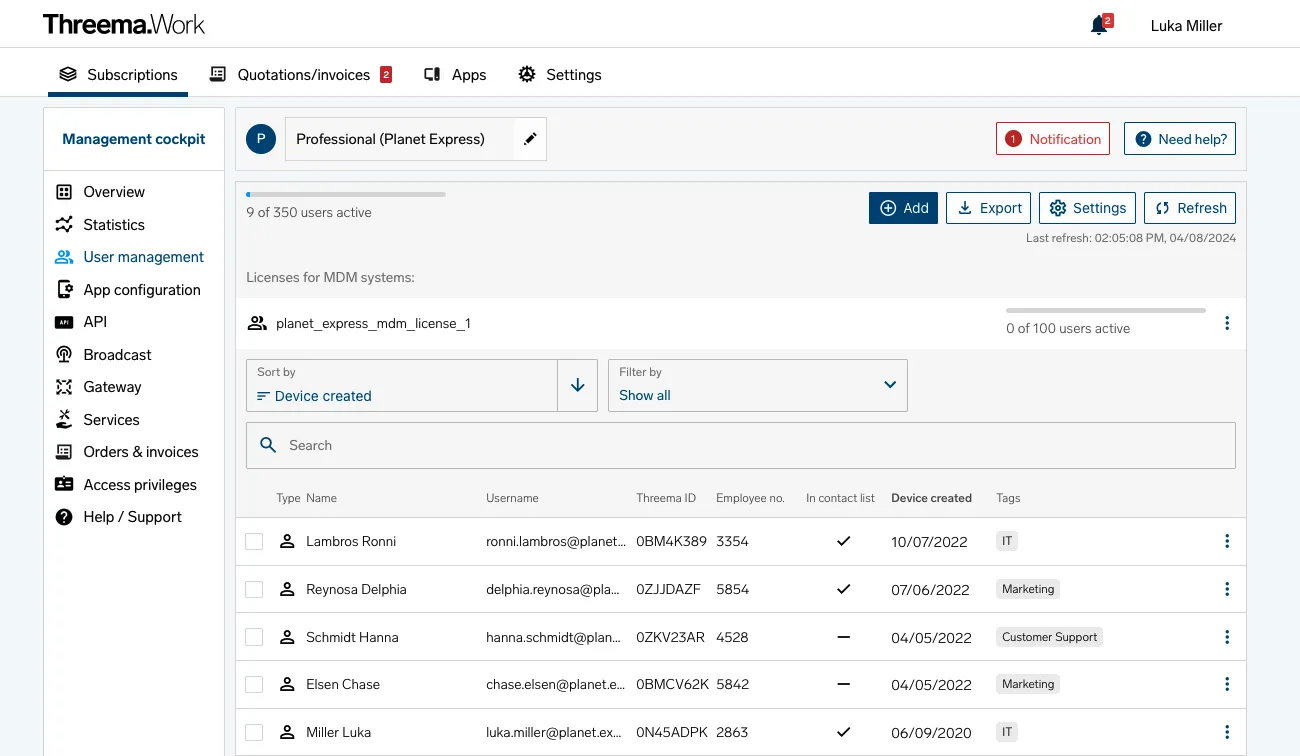 Threema: aplicativo de mensagens criptografadas para equipes de todos os tamanhos