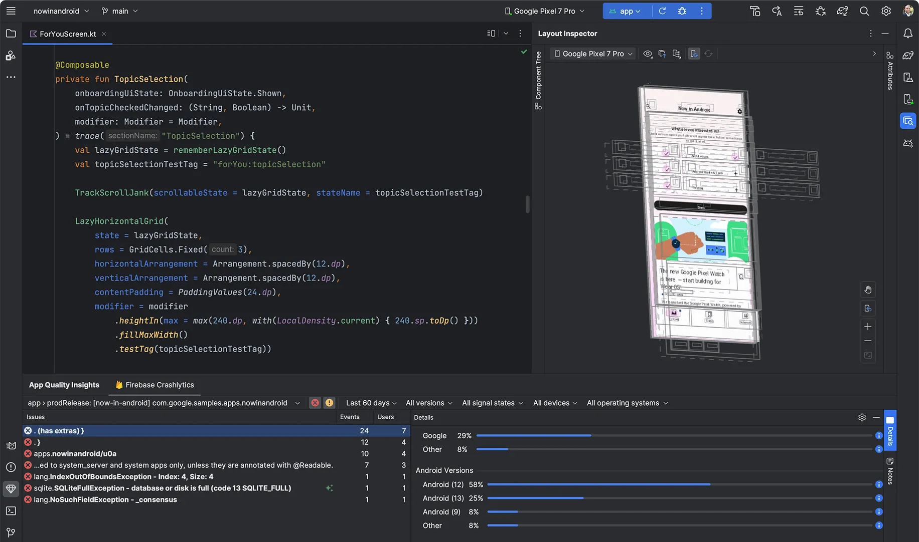 Développez, testez et publiez des applications avec Android Studio.