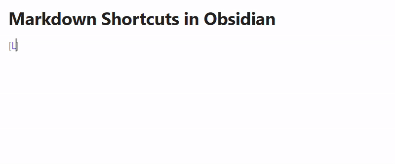 ทางลัด Markdown ใน Obsidian