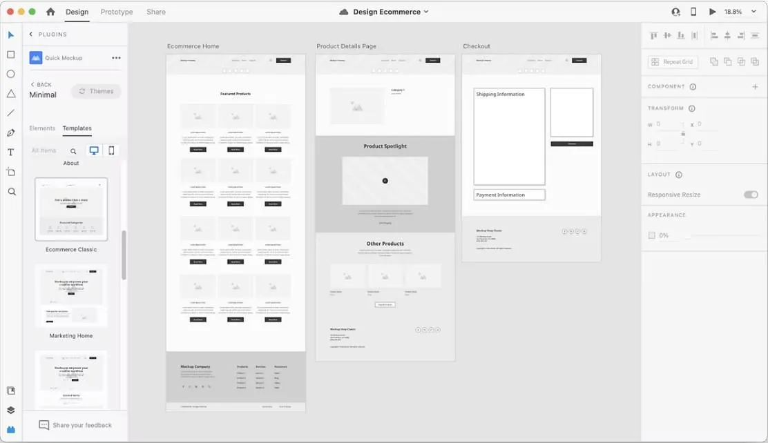 Công cụ tạo wireframe từ Adobe XD