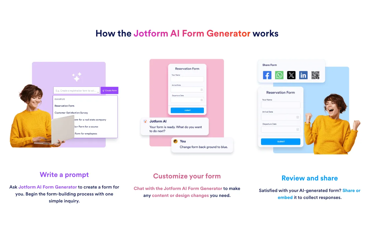 Jotform AIフォームジェネレーター