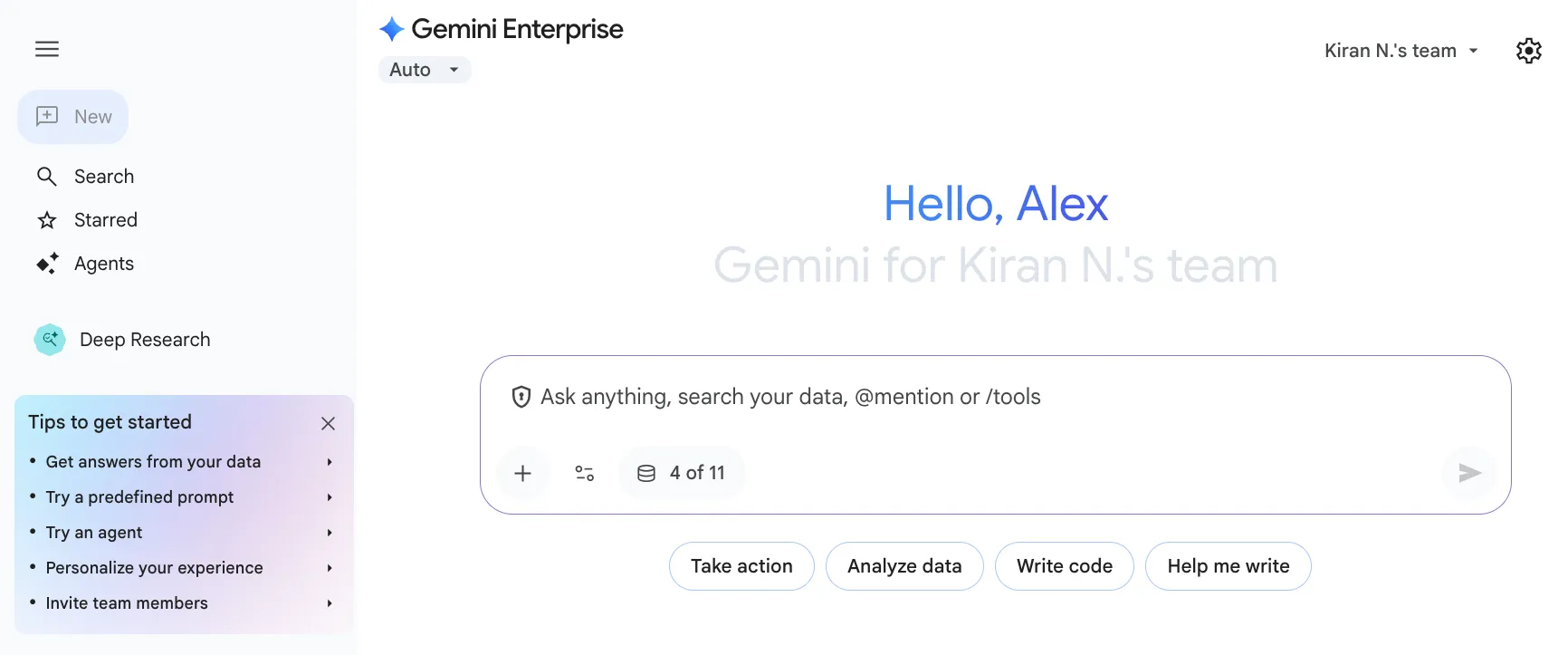 vía Google Gemini Enterprise: Software de búsqueda empresarial