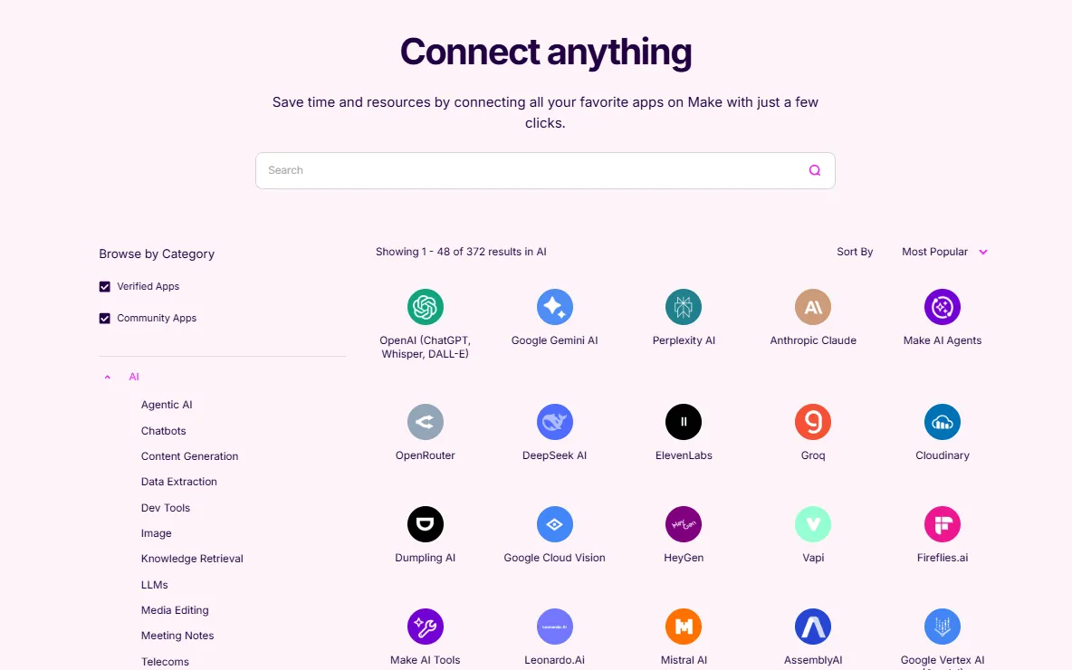 Intégrez des applications IA sur Make