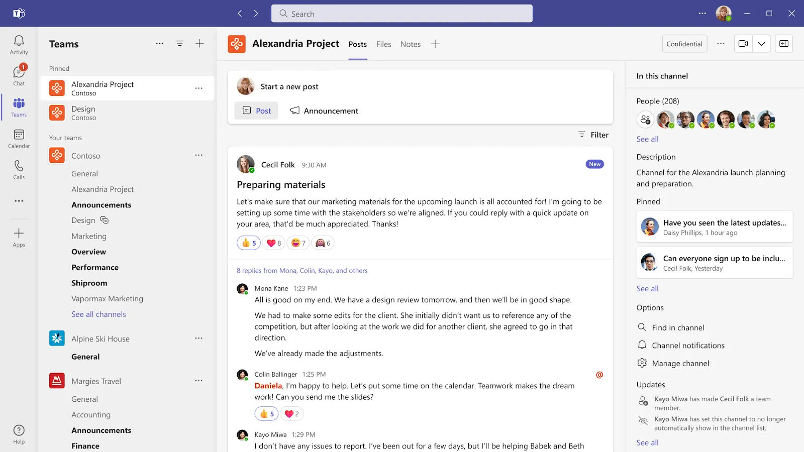 Kênh Tính năng Microsoft Teams