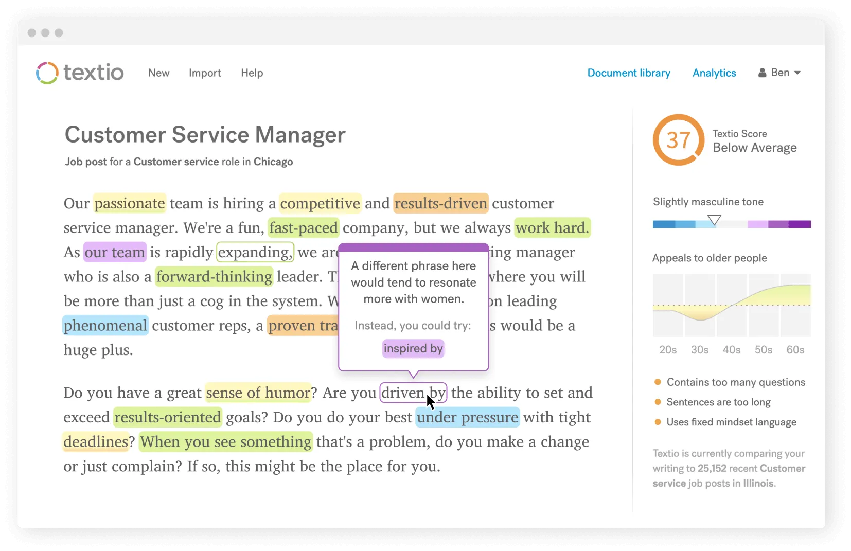 Công cụ viết AI Textio