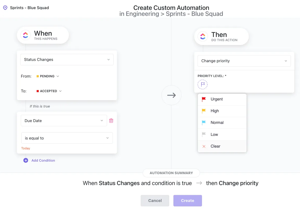 Automatizaciones de ClickUp