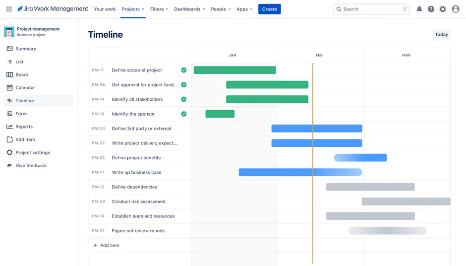 Jira のプロジェクト管理テンプレート:Jira ユーザーストーリーテンプレート