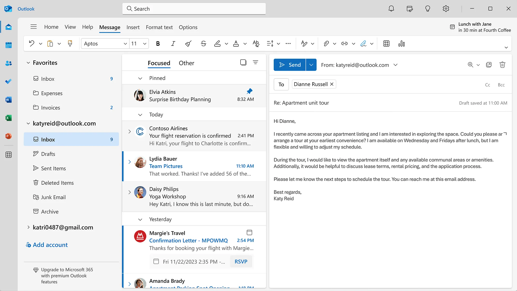 Microsoft Outlook Kalender Dashboard: online kalender