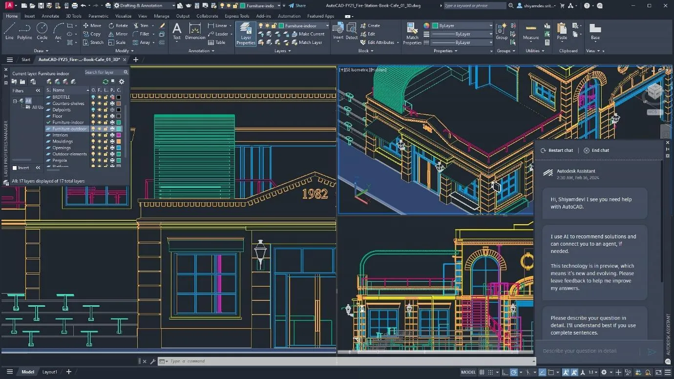 แอปสำหรับการก่อสร้าง: AutoCAD (เหมาะที่สุดสำหรับการแก้ไขแบบก่อสร้าง 2 มิติ)