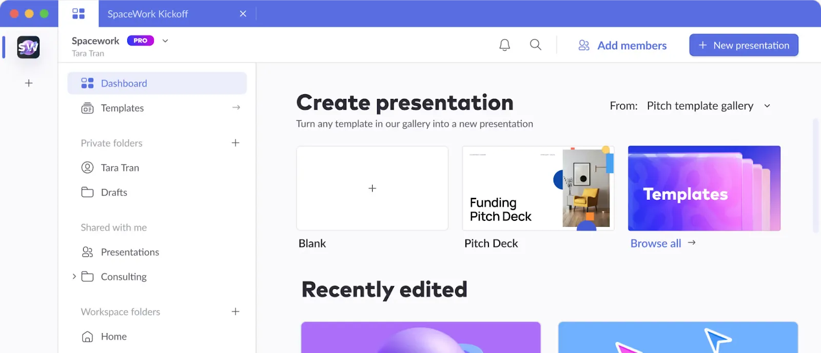 Pitch : créateur de présentations IA