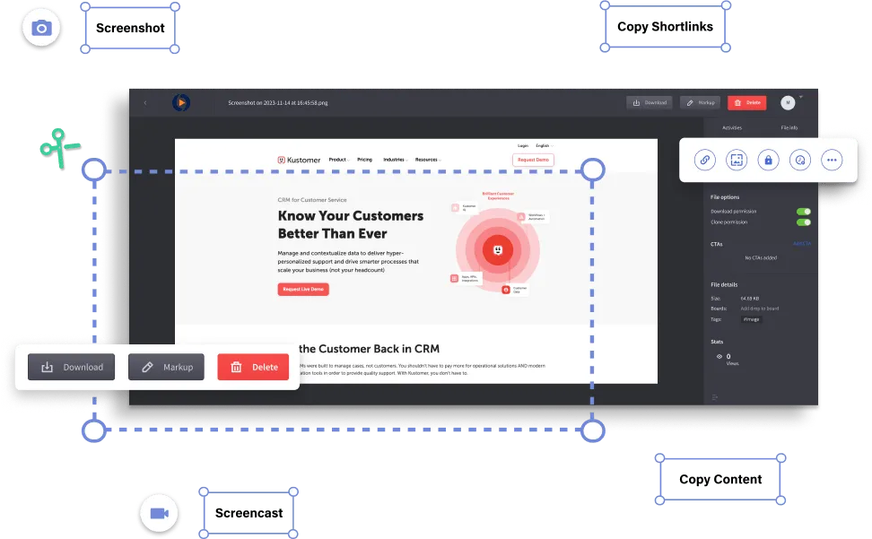 Painel Droplr: Ferramentas de feedback de design
