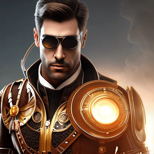 Ritratto di un inventore steampunk