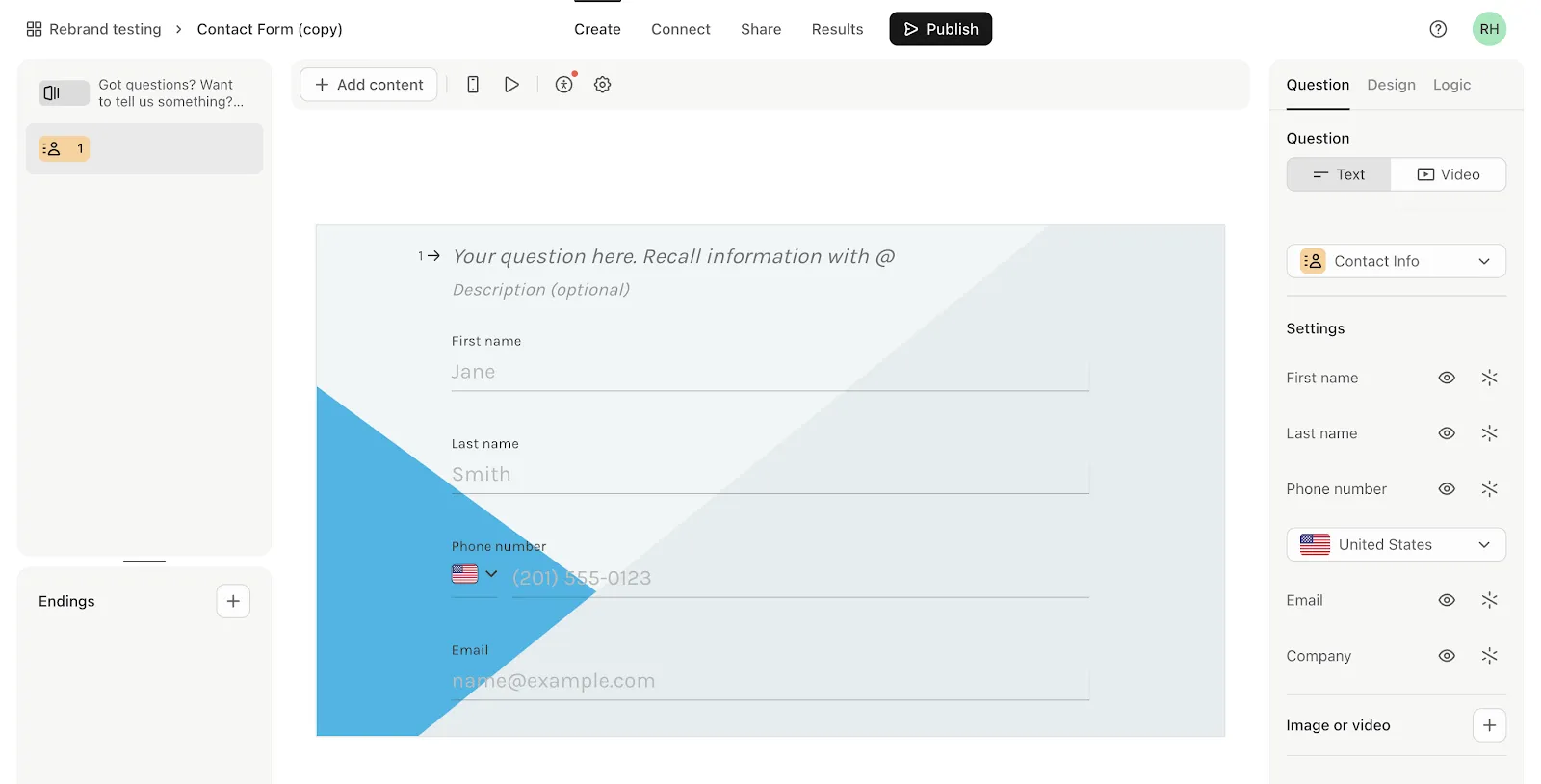 Typeform: เหมาะที่สุดสำหรับแบบฟอร์มเชิงสนทนาและประสบการณ์ที่มีแบรนด์