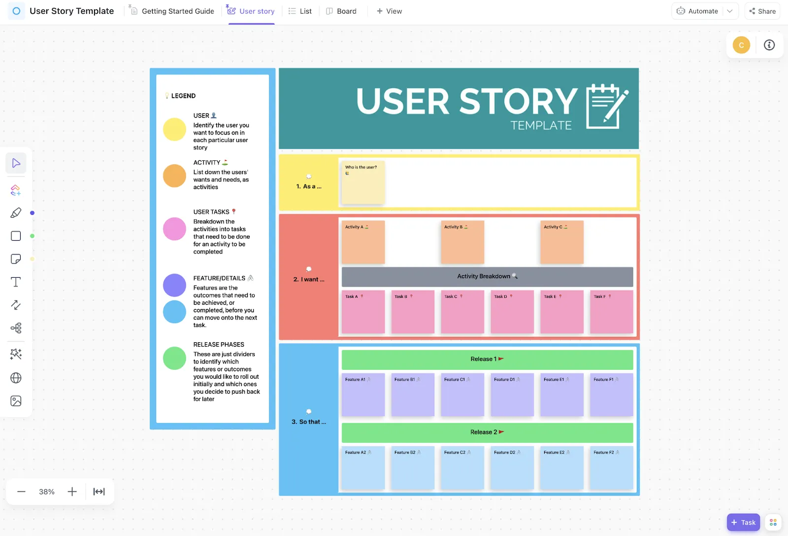 Modèle de user story ClickUp