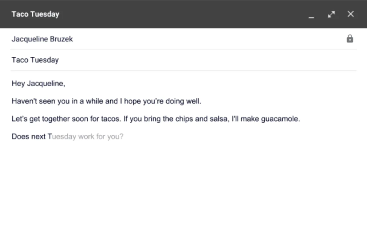 ฟีเจอร์ Smart Compose ของ Gmail