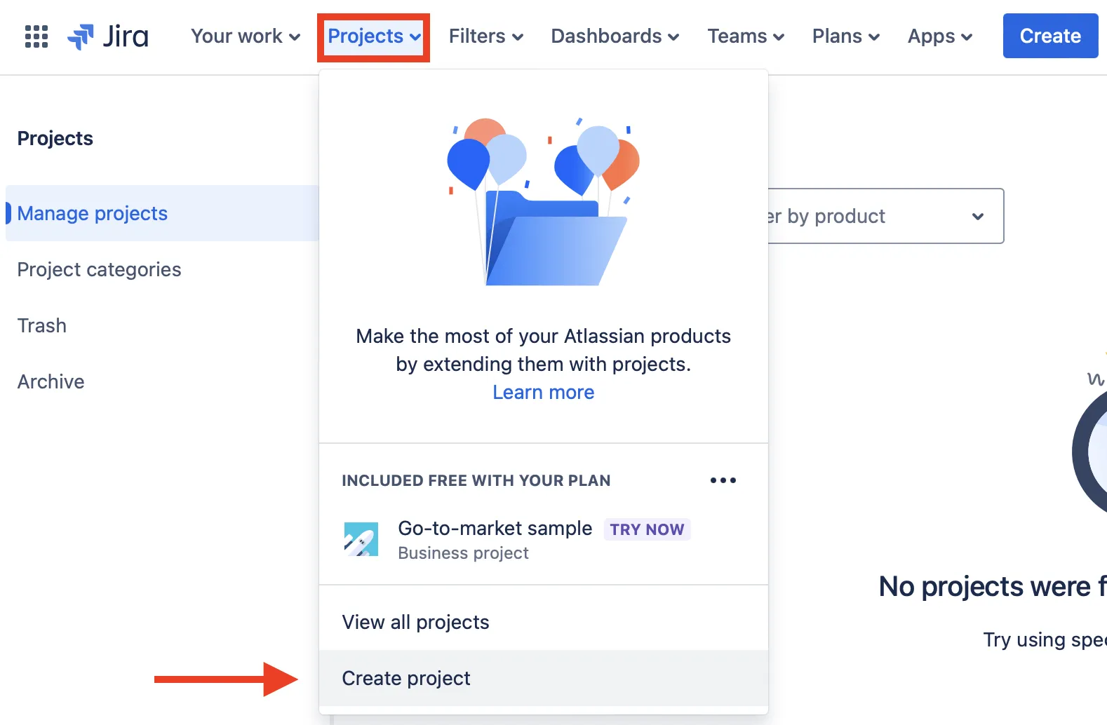สร้างโปรเจกต์ใน JIRA