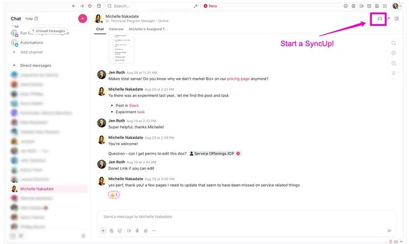 SyncUps-Feature: Ideen für das Team-Mittagessen