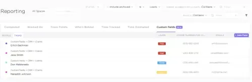 ClickUp Потребителски полета