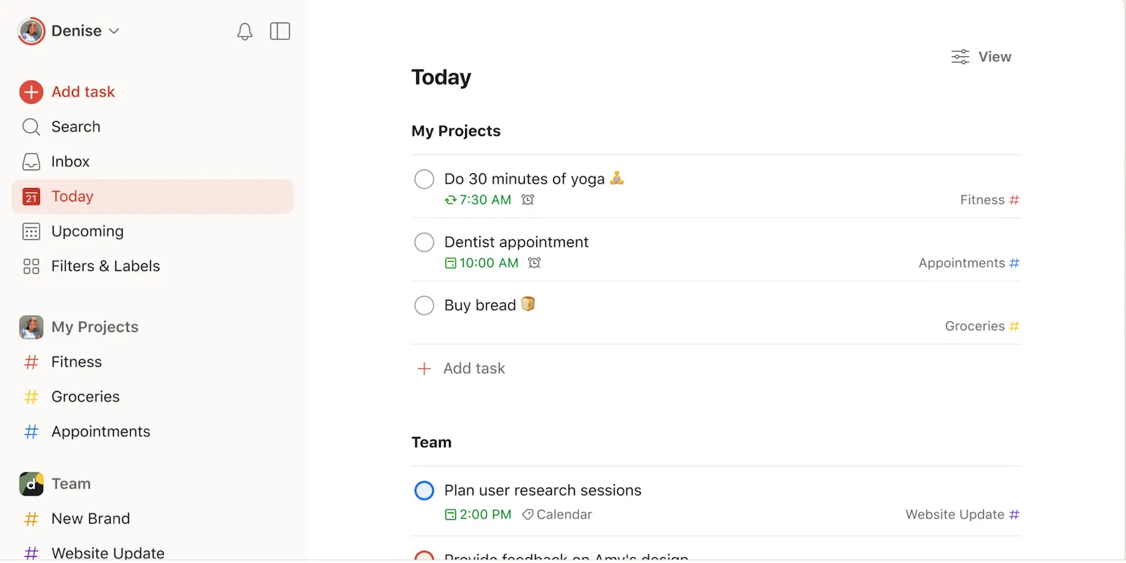 Todoist: แพลนเนอร์ดิจิทัลแบบมินิมอล