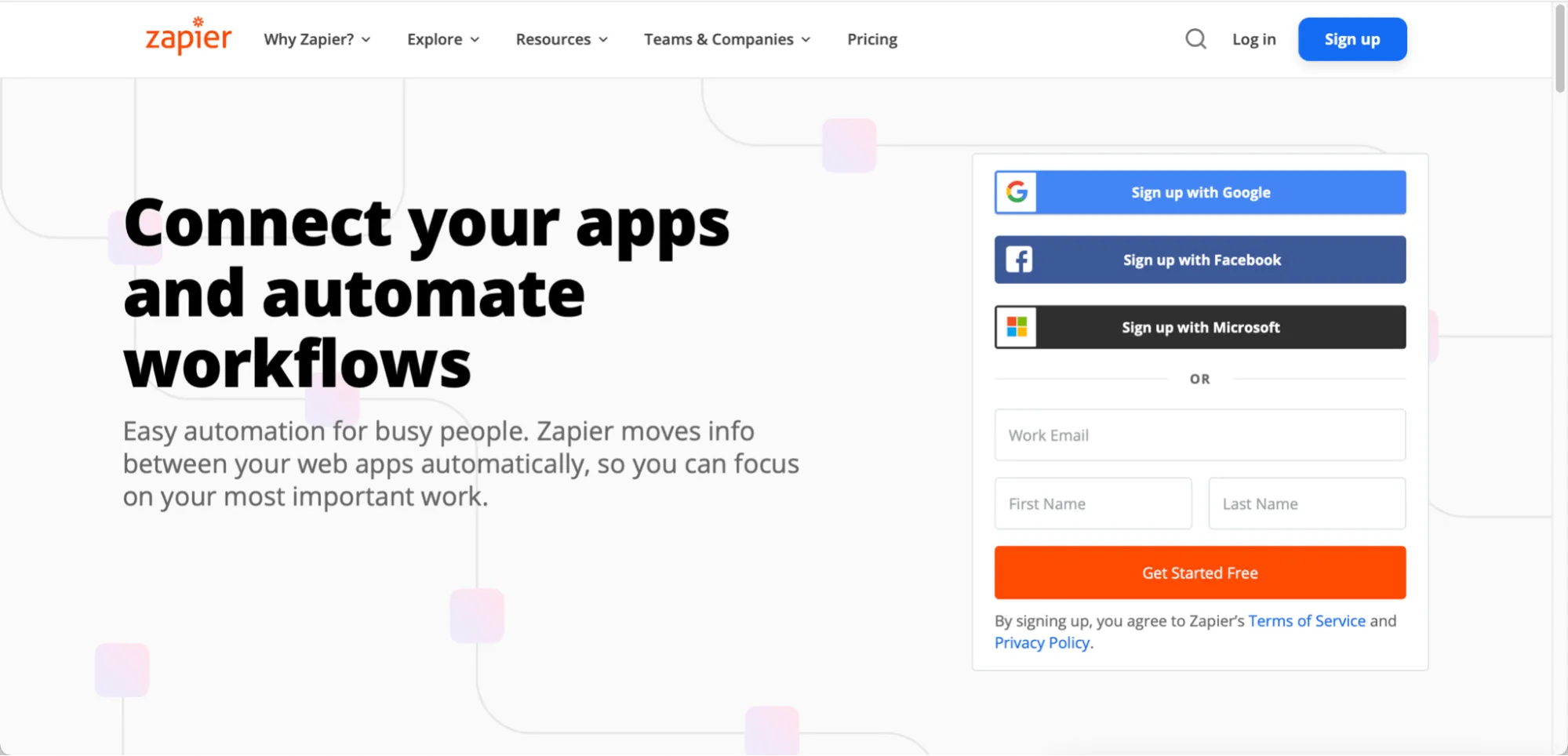 Zapier-Homepage