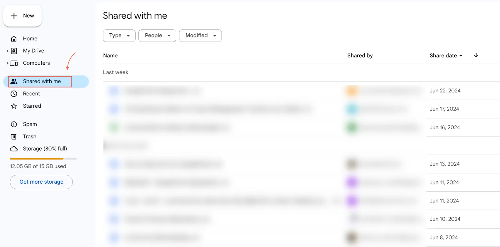 Tệp được chia sẻ trên Google Drive