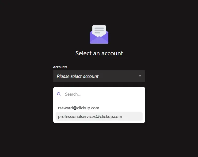 Configurer les détails de l'e-mail