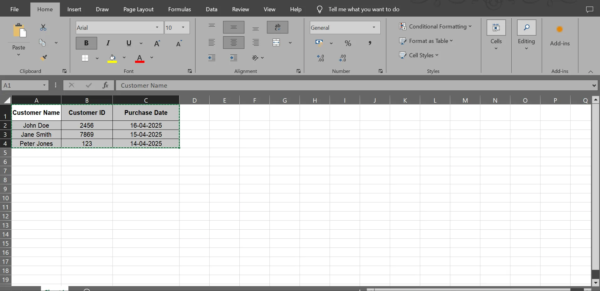 Seleccionar y copiar la tabla: cómo insertar Excel en Word.