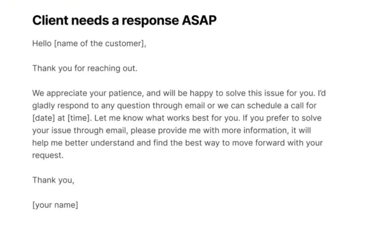 Mallar för kundsupport via e-post från Email Meter