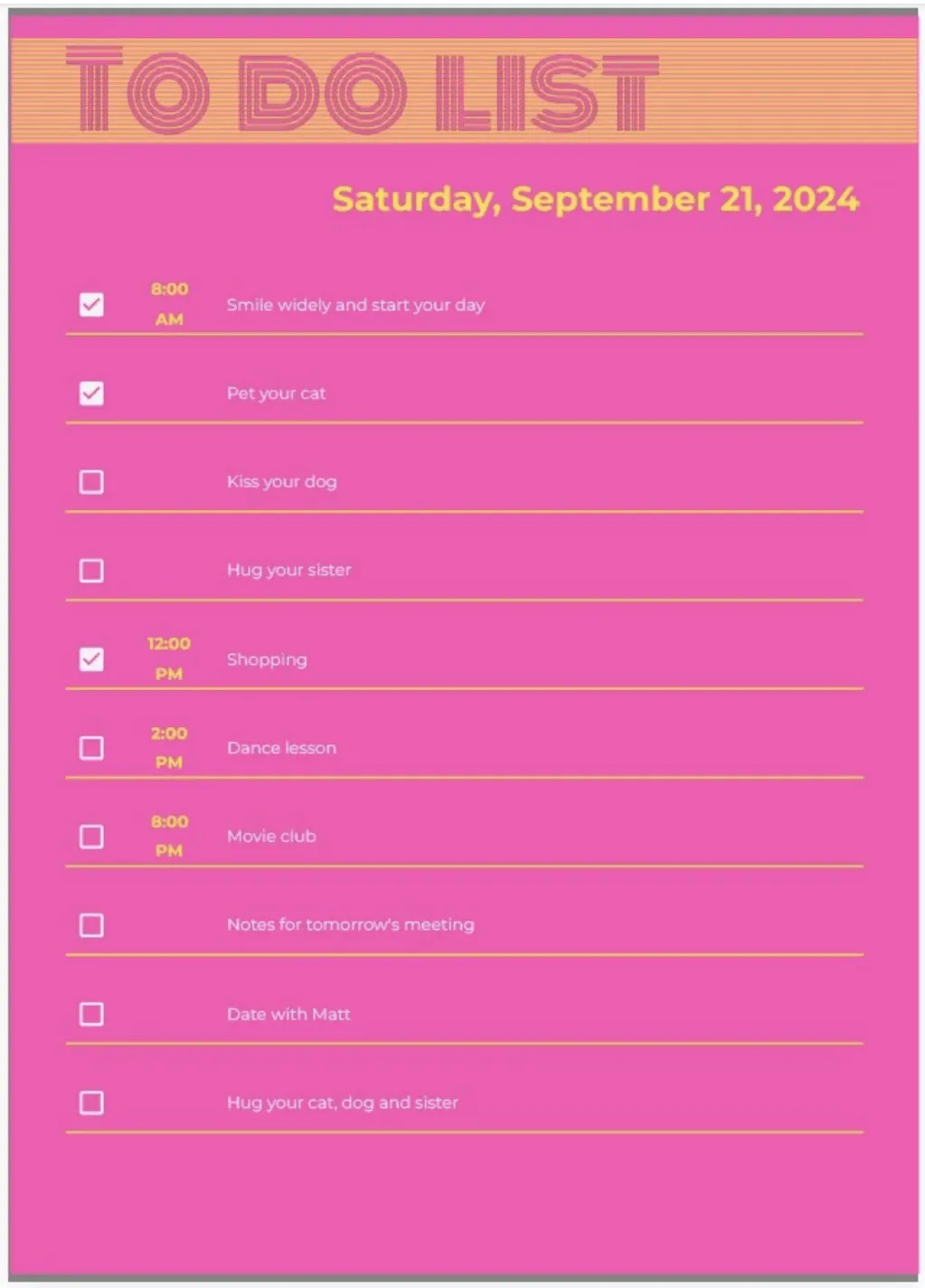 Plantilla de lista de tareas colorida de Hojas de cálculo de Google por GooDocs
Plantilla de lista de tareas de Hojas de cálculo de Google