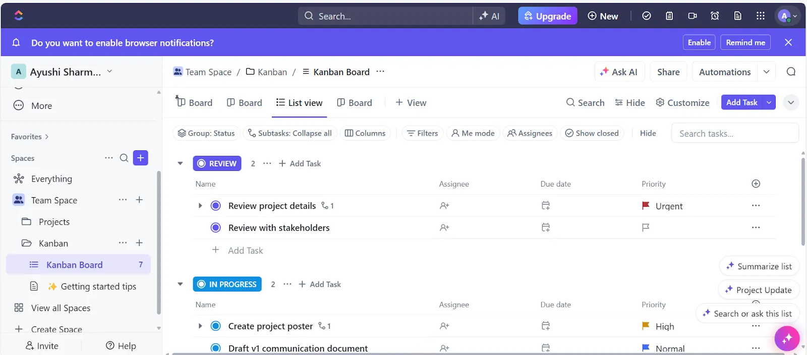 Modelli ClickUp
