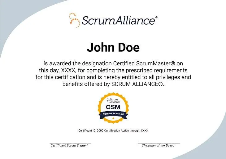 Certified ScrumMaster (CSM)