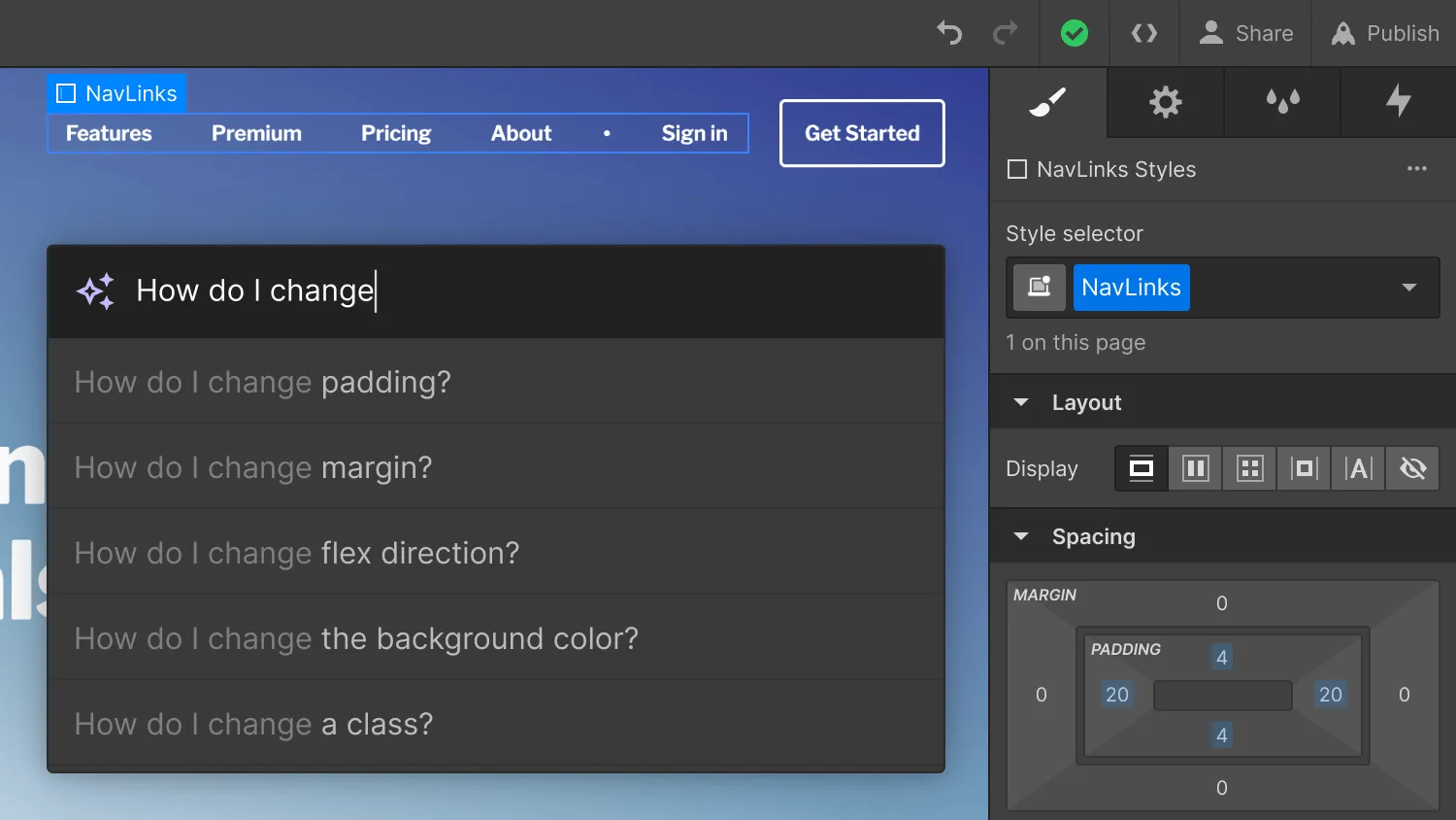 Webflow: أداة إنشاء محفظة أعمال بالذكاء الاصطناعي