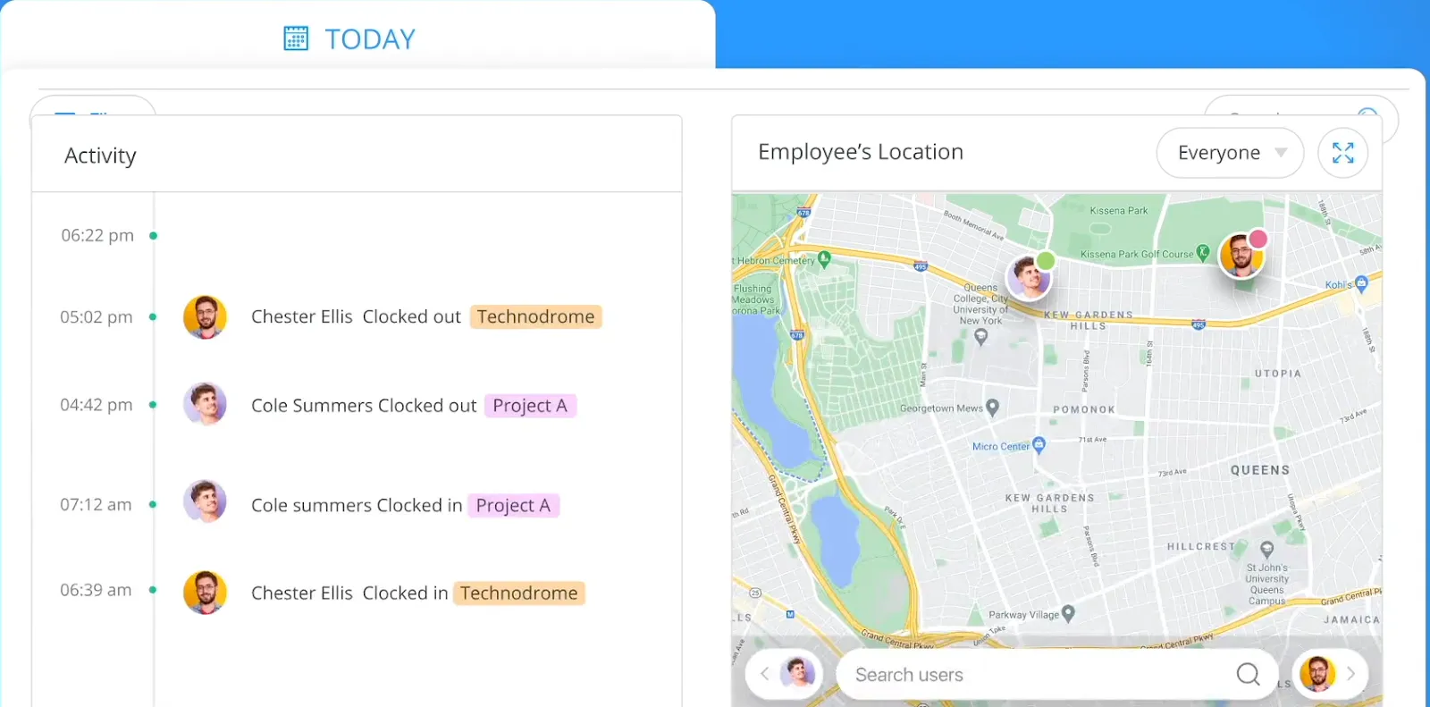 Connecteam 직원 시간 기록 및 키오스크 앱