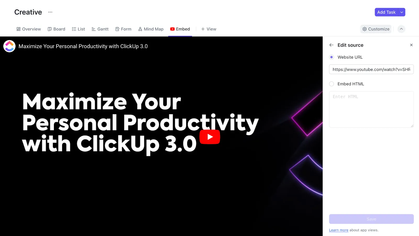 Intégrez des images dans les documents ClickUp