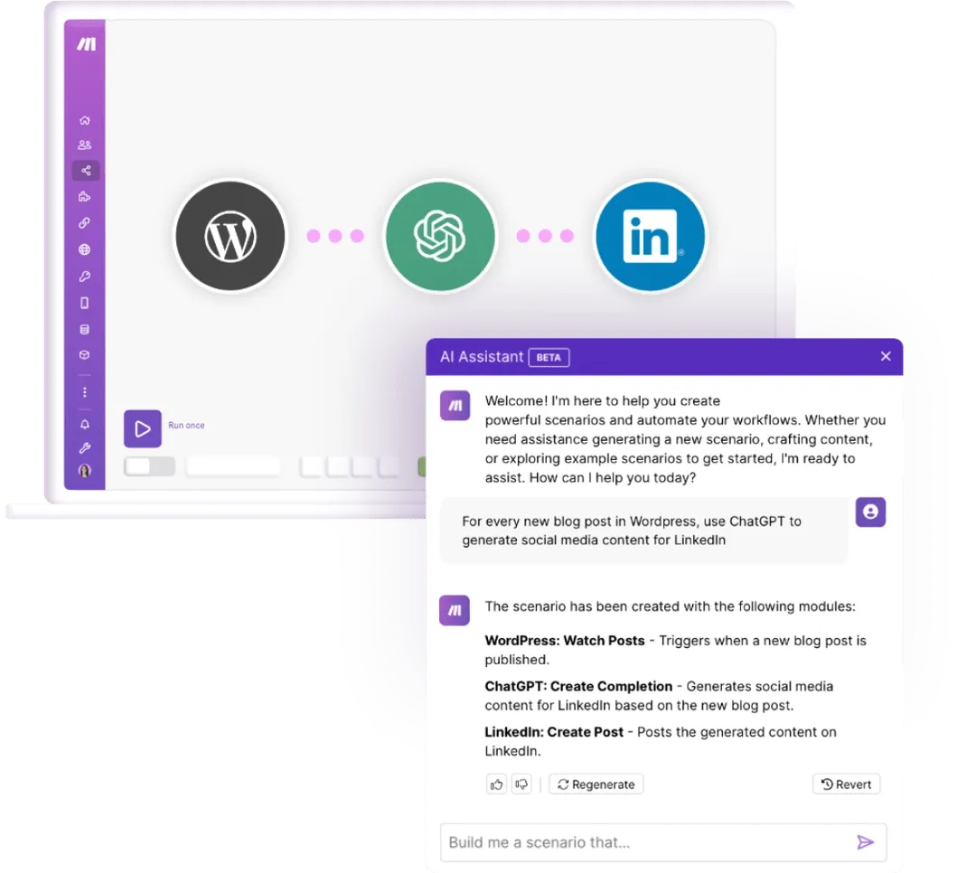 Automatisation IA sur Make