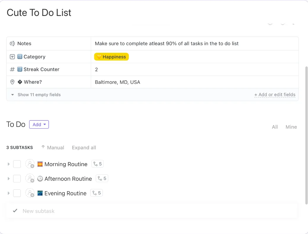 Modèle de liste de tâches OneNote : Modèle de liste de tâches