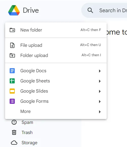 Laden Sie die Datei auf Google Drive hoch.