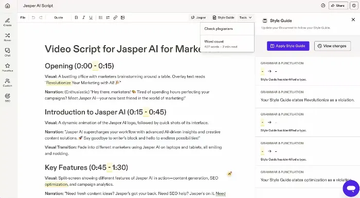 Jasper AI: Инструменти с изкуствен интелект за техническо писане
