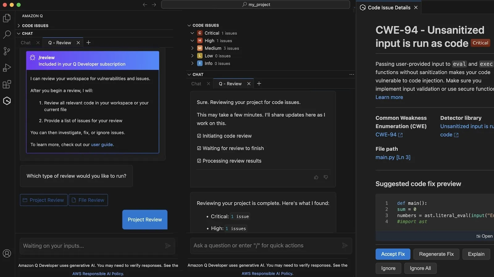 วิธีการสร้างเวิร์กโฟลว์ devops โดยใช้ Amazon Q