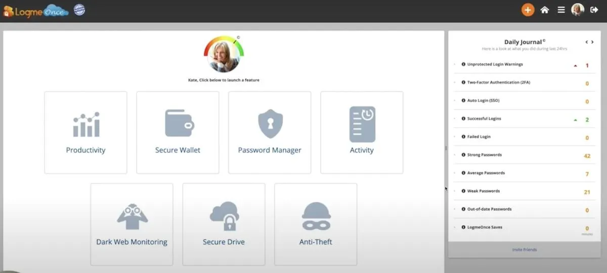 Passwortmanager: Features von LogMeOnce