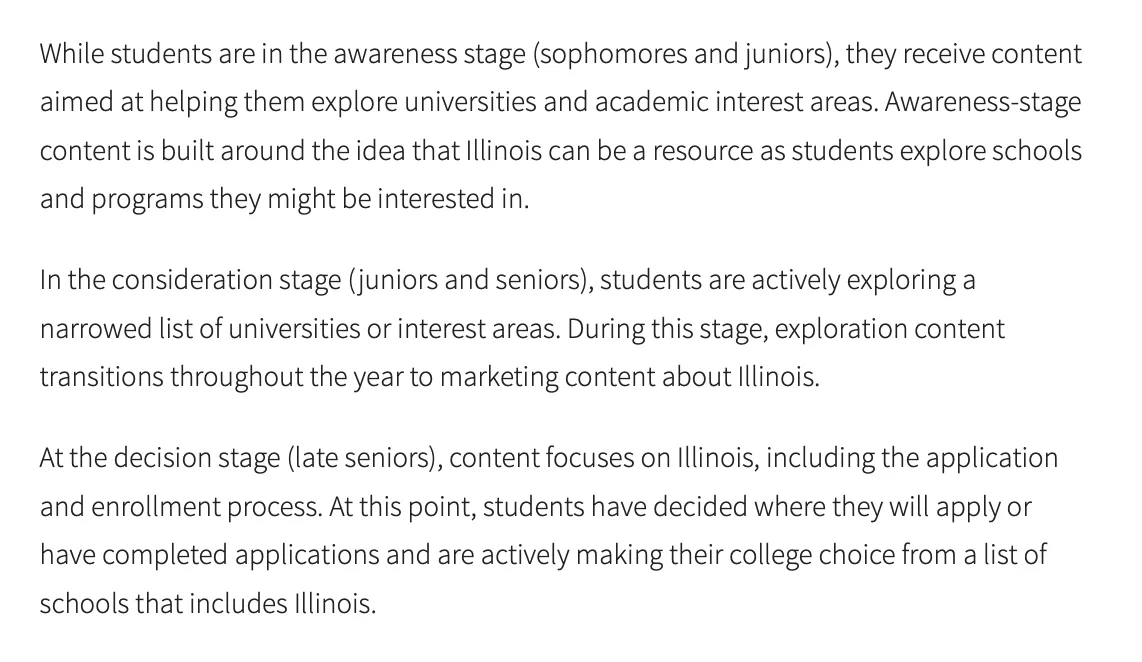Illinois-i Egyetem marketing terve