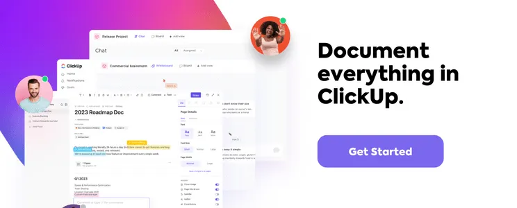 documenta tutto ClickUp CTA